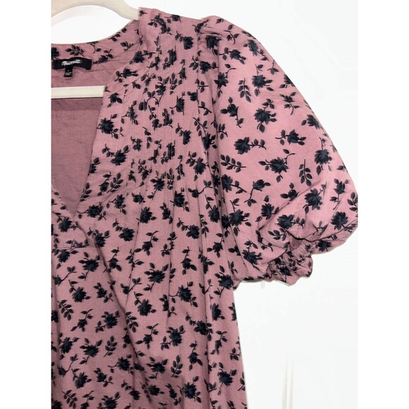 Madewell Women’s Tillie Puff Sleeve A-Line Mini Dress size S Boho Whimsygoth - Picture 3 of 13